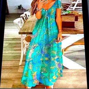 Noracora maxi cap sleeve dress